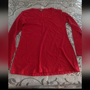 Women's Red Holiday Party Blouse Top Businesscasual Romantic Coquette
